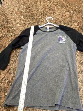 Buffalo, Bison Grey, & Black Raglan, Long Sleeve Shirt